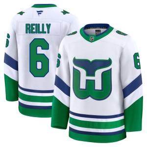 Mike Reilly Men's Fanatics Carolina Hurricanes Premium White Throwback Jersey