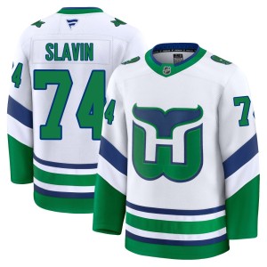 Jaccob Slavin Men's Fanatics Carolina Hurricanes Premium White Throwback Jersey
