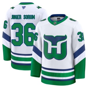 Felix Unger Sorum Men's Fanatics Carolina Hurricanes Premium White Throwback Jersey