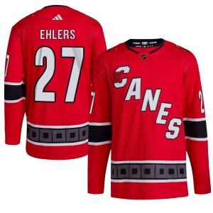 Nikolaj Ehlers Youth Adidas Carolina Hurricanes Authentic Red Reverse Retro 2.0 Jersey