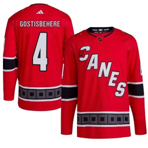 Shayne Gostisbehere Youth Adidas Carolina Hurricanes Authentic Red Reverse Retro 2.0 Jersey