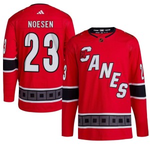 Stefan Noesen Youth Adidas Carolina Hurricanes Authentic Red Reverse Retro 2.0 Jersey