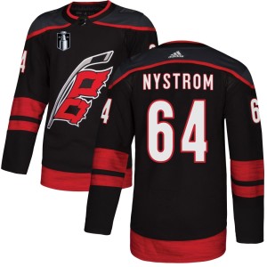 Joel Nystrom Men's Adidas Carolina Hurricanes Authentic Black Alternate 2026 Stanley Cup Final Jersey