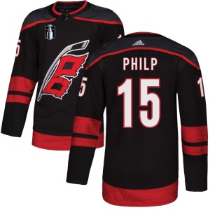 Noah Philp Men's Adidas Carolina Hurricanes Authentic Black Alternate 2026 Stanley Cup Final Jersey