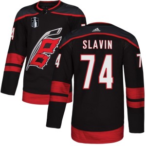 Jaccob Slavin Men's Adidas Carolina Hurricanes Authentic Black Alternate 2026 Stanley Cup Final Jersey